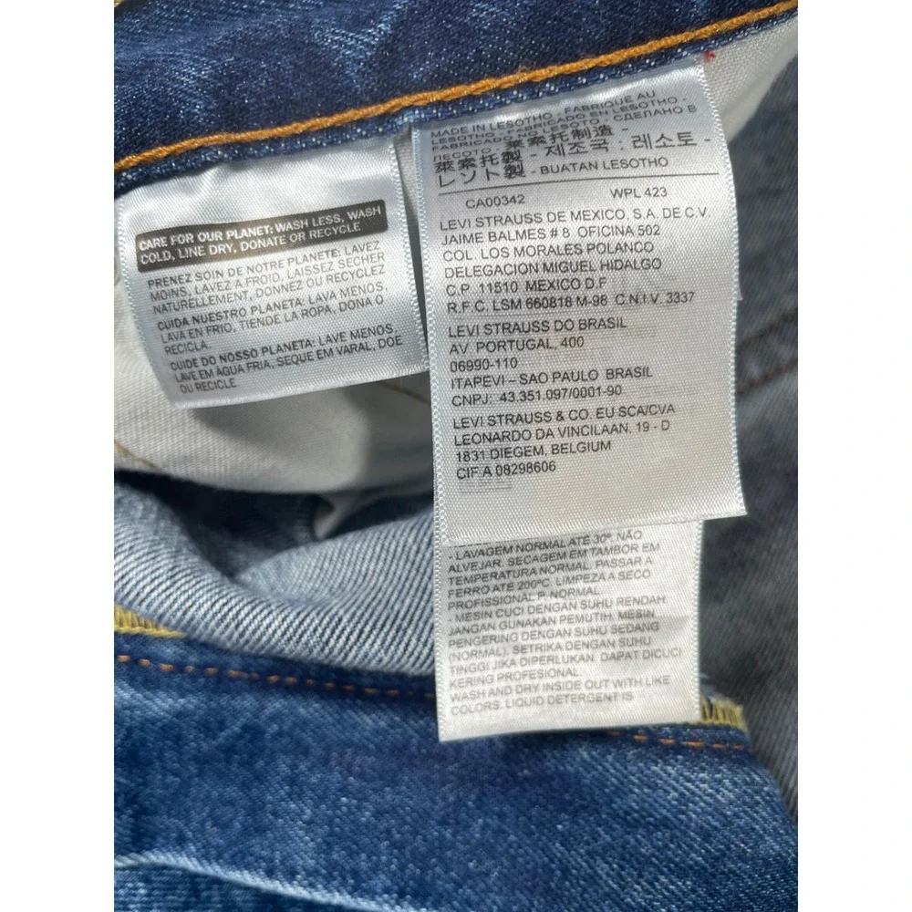 Levis 505 Regular Fit Straight Leg Blue Denim Jeans Mens 42x30‎ Medium Wash